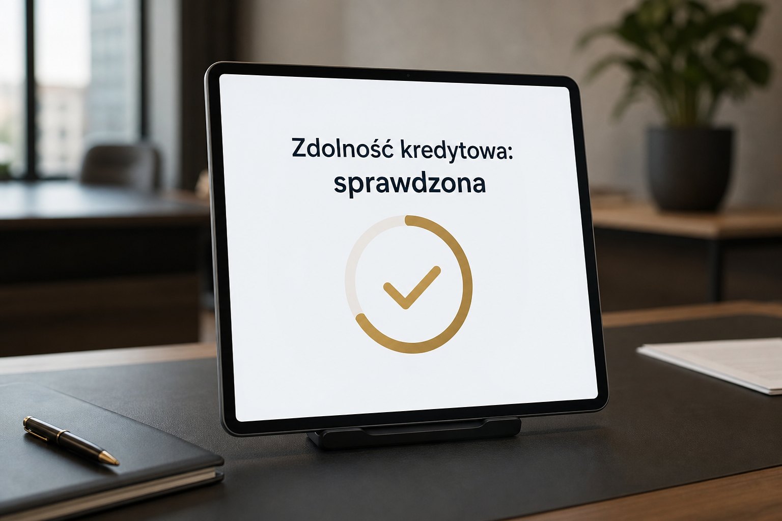 Tablet z potwierdzeniem sprawdzonej zdolności kredytowej